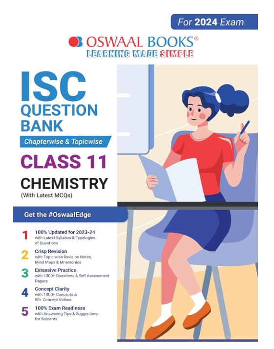 Oswaal ISC Question Bank Class 11 Chemistry Book (2024 Exam)